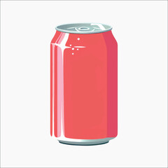 Vibrant soda can illustration