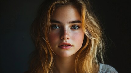 Fototapeta premium Explore the simplicity of minimalist portrait photography, where less is more.