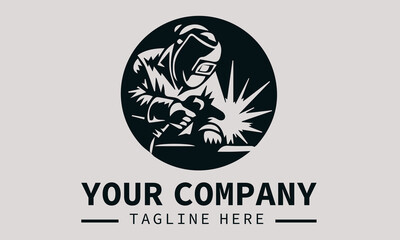 Fiery Welder Vector Logos - Symbolize Strength and Skill 