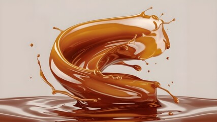 Carmel sauce isolated on white background with clipping path