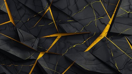 A dark backdrop adorned with vibrant yellow accents for a striking banner design.