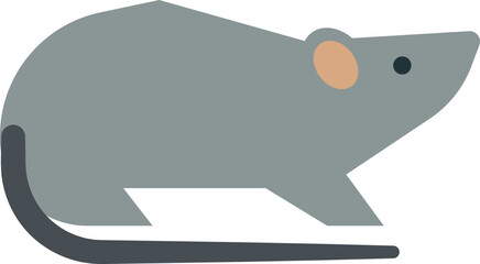 Mouse color icon. Rat symbol. Rodent animal