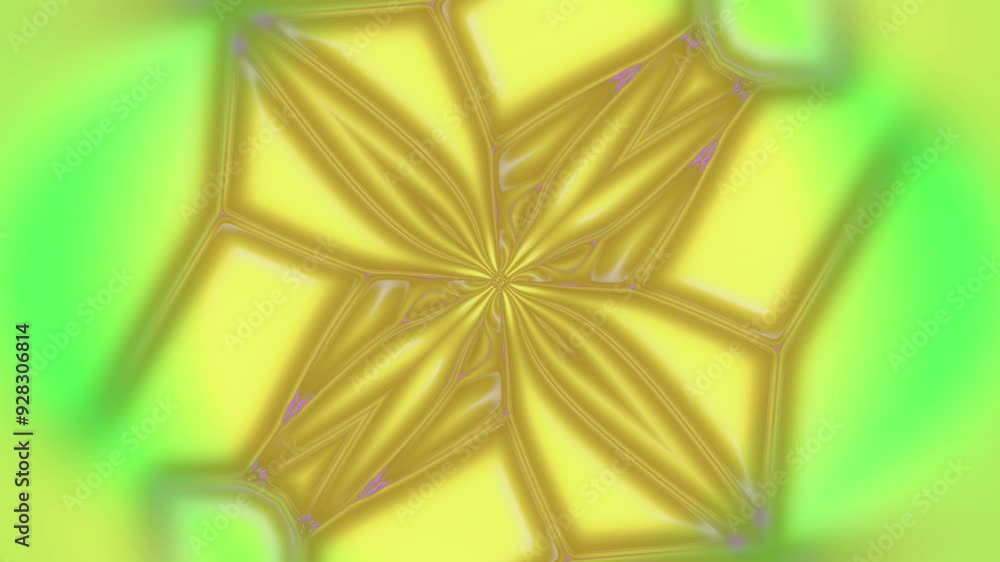 Aufkleber 3d rendering loop animation of complex fractal pattern 4K