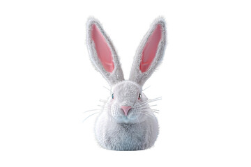 Fototapeta premium cute rabbit isolated on transparent png background, happy bunny running on floor, adorable fluffy rabbit that sniffing.