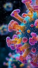 Fototapeta premium medical illustration of monkeypox virus structure