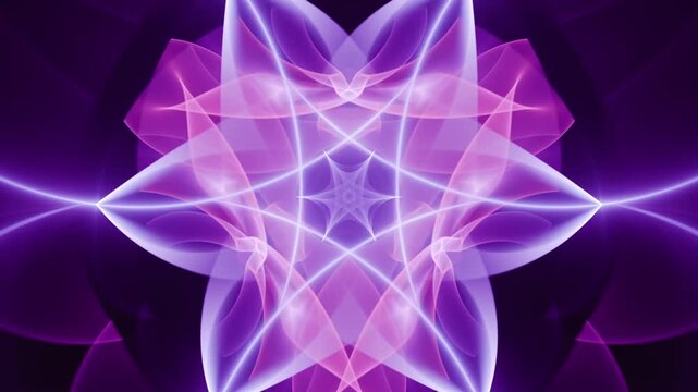 Cyber vaporwave neon purple, hallucinogenic snowflake intersecting fragments, 90's retro audio visualizer futurism , fast beats techno trance vj loop, aural music funkadelic psytrance background.