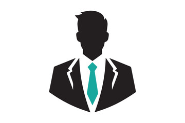 corporate businessman person in formal suit silhouette vector illustration