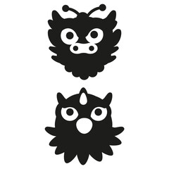 Chinese dragon silhouette mask for Chinese New Year