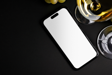 Phone screen png mockup, transparent design