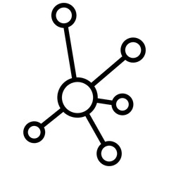 Obraz premium network outline icon