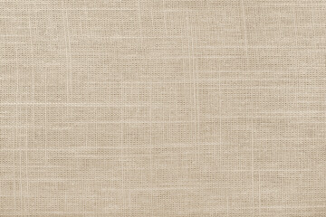 Fototapeta premium Brown linen fabric cloth texture for background, natural textile pattern.