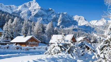 Snowy Mountain Village