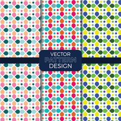 Vector minimal vector geometric pattern background design collection.	