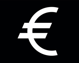 Obraz premium Euro sign. Simple web navigation icon. Symbol of currency, finance, business and banking. Money label. Gray flat coin isolated on white background. Flat design concept Stock illustration