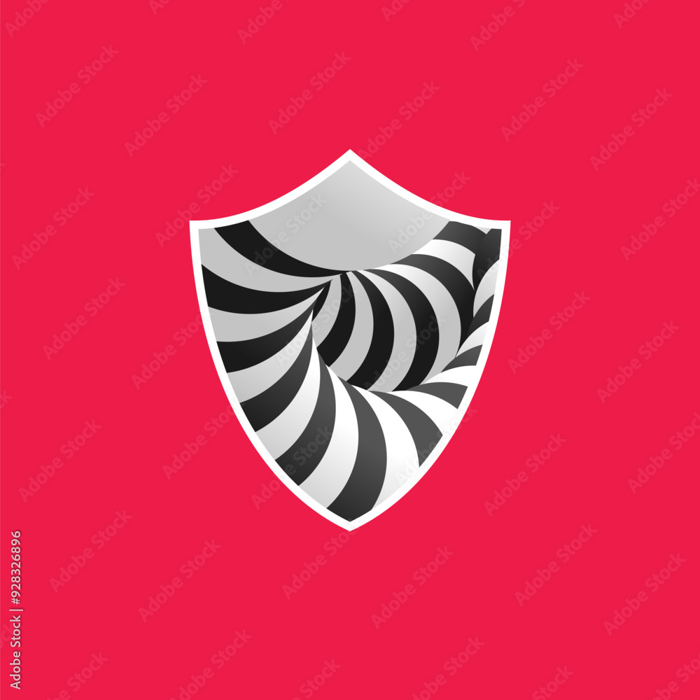 Poster shield, a symbol of protection and reliability. vector illustration. graphic element for design. iso