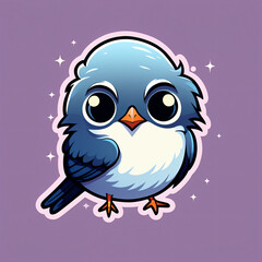 Beautiful cartoon sticker concept background