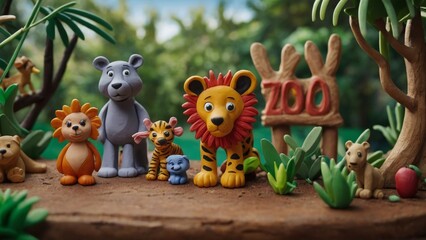 Fun-filled plasticine zoo world offers lively and colorful animal characters in engaging animations