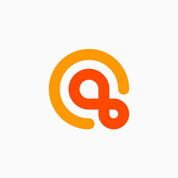 q letter infinity mobius logo vector icon illustration