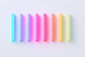 Obraz premium A collection of colorful pencils arranged neatly on a white background