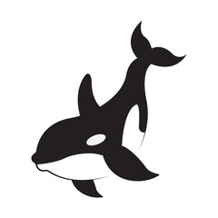 Orca Killer Whale Logo Icon Vector illustration design