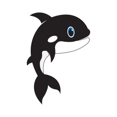 Orca Killer Whale Logo Icon Vector illustration design