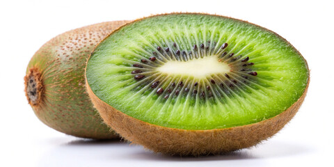 Fototapeta premium Kiwi Isolated on White Background - Full Depth View (2)