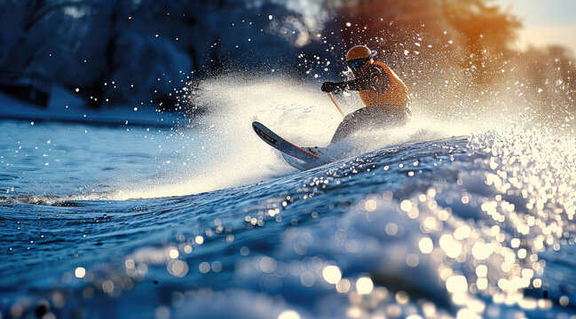 Water sports. ski. Generative AI.