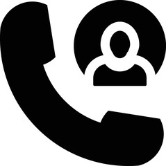 Rounded Filled Telephone Chat Icon