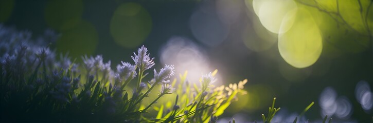 Meadow flowers, bokeh effect