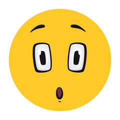 Cartoon faces. Funny face expressions, caricature emotions. Cute character with expressive eyes and mouth, smiley emoticon tongue emoticon