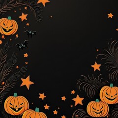 halloween background with pumpkin