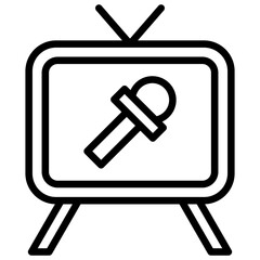 news journal outline icon