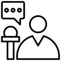 news journal outline icon