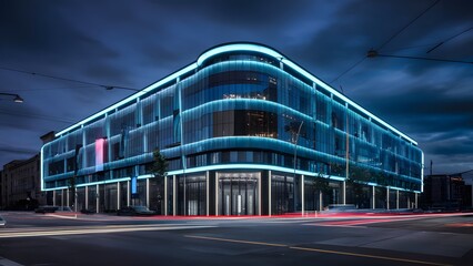Obraz premium Amazing building architecure neon color