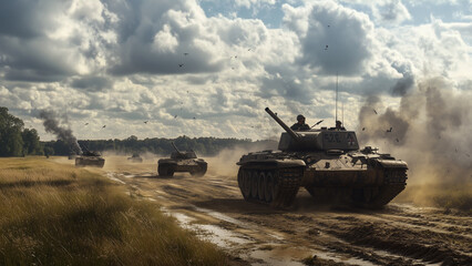 1943 Tank Battle: Cinematic WWII Scene