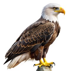Obraz premium bald eagle isolated on white background