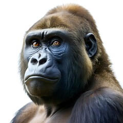 Obraz premium gorilla head on white background