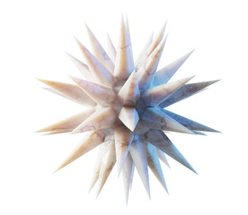 Obraz premium Spiky star marble object with intricate geometric design.