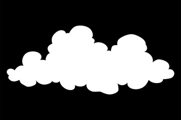 Cloud icon. Abstract white cloudscape icon symbol. Shapes in flat style. cloudy design element
