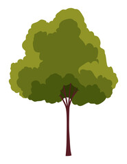 Green tree new cartoon style icon can use like design element