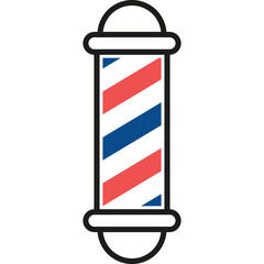 Barber Pole Icon.  Barbershop Logo