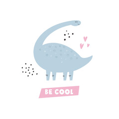 Vibrant Hand-Drawn Vector Cartoon Dinosaur Illustration