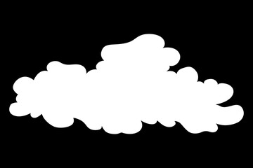 Cloud icon. Abstract white cloudscape icon symbol. Shapes in flat style. cloudy design element