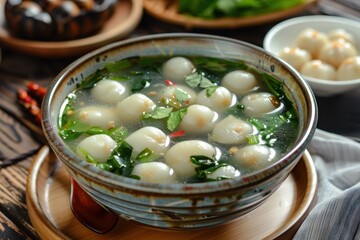 Chinese chilled soups made with herbs beans and greens like ching po leung or water chestnut soup ideal for cooling off in summer