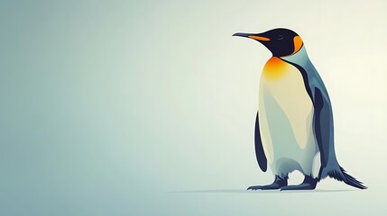 Fototapeta premium minimalistic penguin wallpaper, highly detailed, 8k