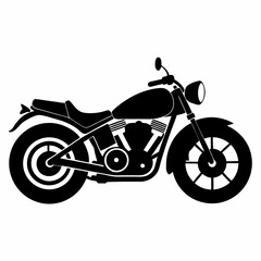 Fototapeta premium Motorcycle Black silhouette
