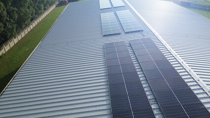 Solar panels generating green energy in Europe