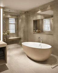 luxury bathroom, modern bathroom, elegant bathroom, spa-like bathroom, upscale bathroom, bathroom design, bathroom interior, luxury home, high-end bathroom, bathroom decor, marble bathroom, bathroom 