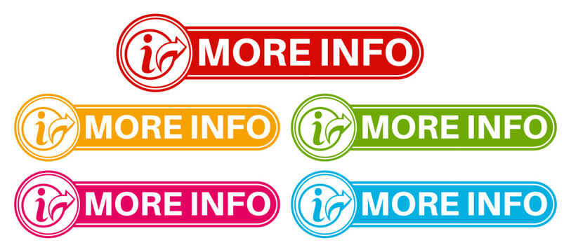 set more info labels icon. learn more information sign social media template design vector illustration	