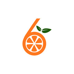 logo design vector combination of orange fruit and initials or letters or alphabet or numbers for business purposes and others